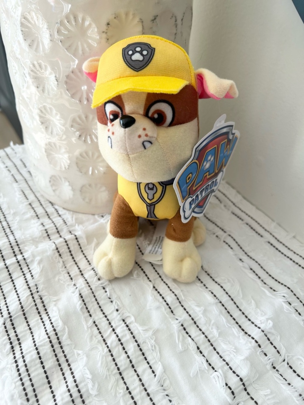 ⭐️ NEW Paw Patrol Yellow and Brown Rubble Plush Toy